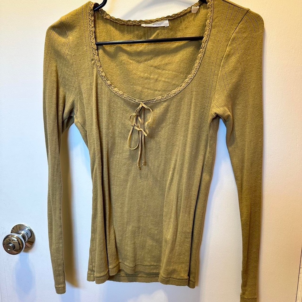 DÔEN pointelle Romy tee in thyme